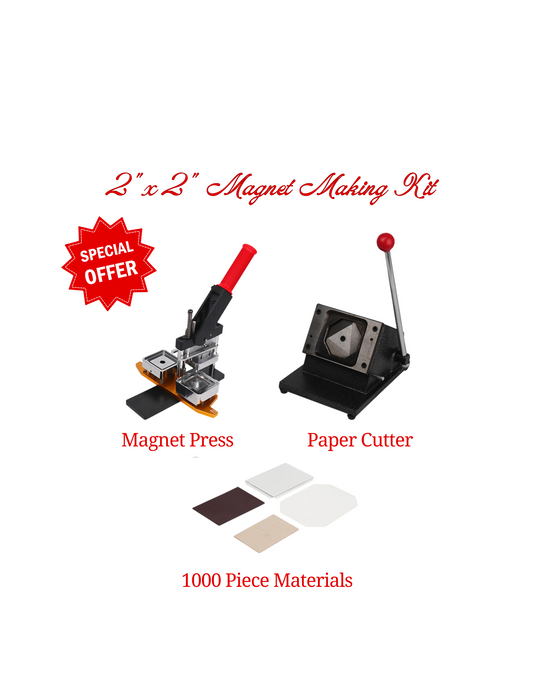 2"x2" Square Magnet Making Kit - BLACK FRIDAY SPECIAL!